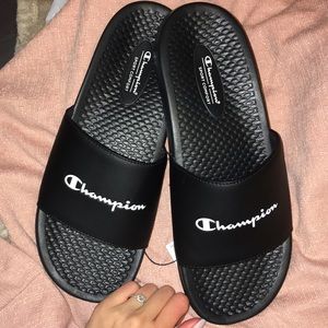 Women’s Champion Slides Black soft Sport Confort